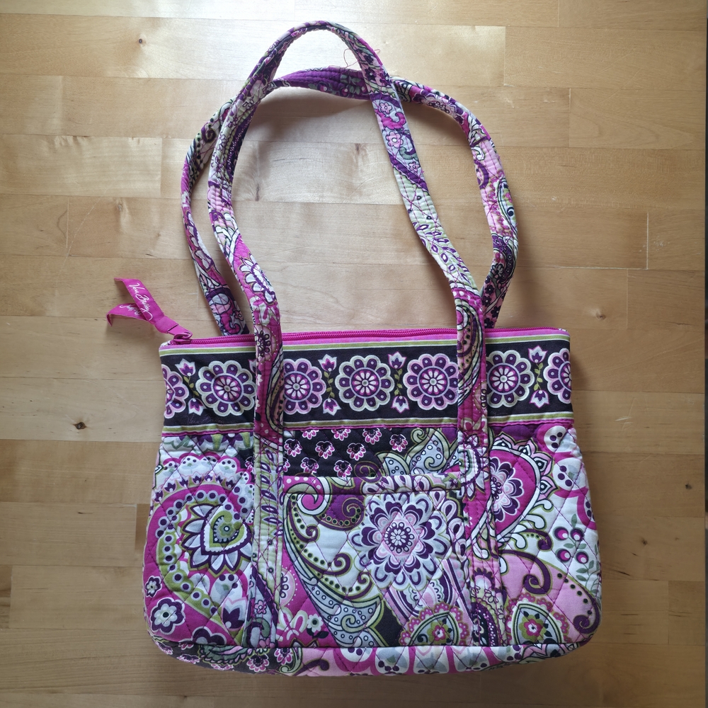 Retired Vera Bradley Betsy Shoulder Bag in Very Berry Paisley